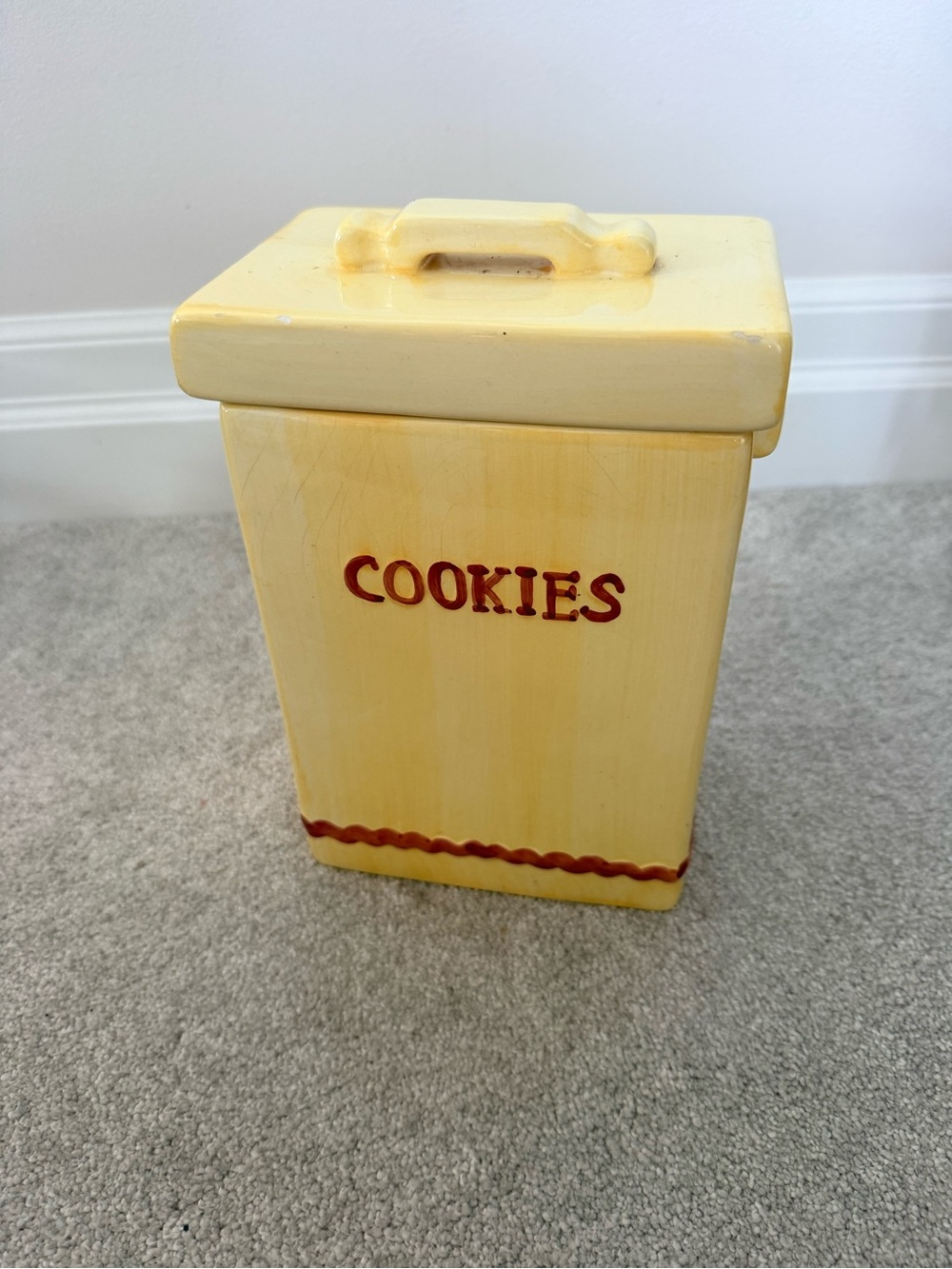 Yellow 'Cookies' Ceramic Canister